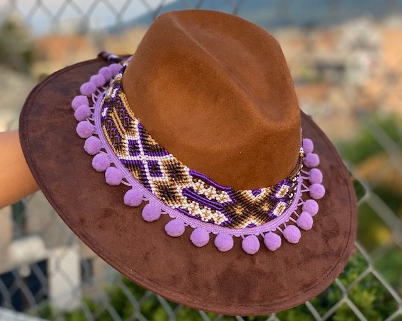 Camaxtli Sombrero | Brown & Purple Combo